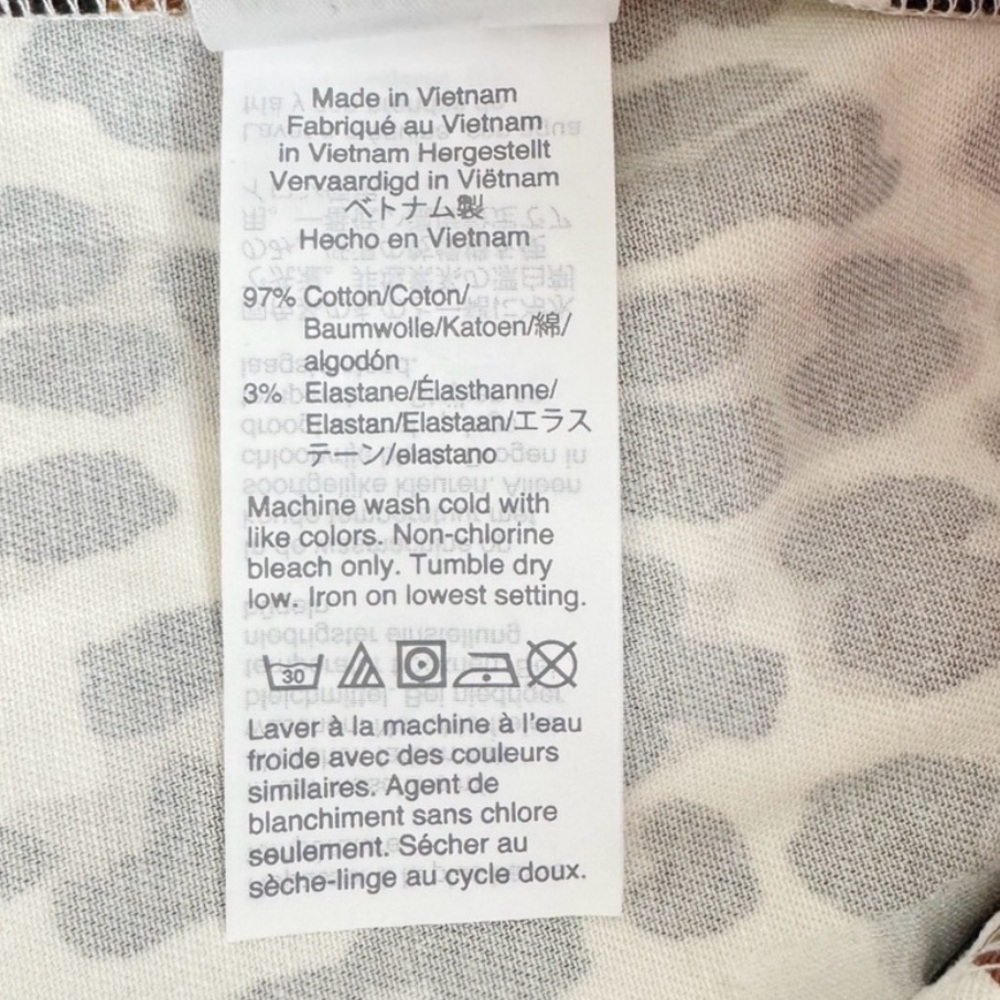 J. Crew Remi Pant in Leopard animal print white pants  Size 8 - Picture 5 of 8